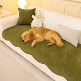 Minimalist Herringbone Chenille Non-Slip Wavy Edge Classic Couch Cover