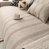 Minimalist Herringbone Weave Breathable Faux Linen All-Season Anti-Slip Couch Cover