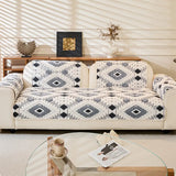 Modern Geometric Thick Plush Anti-Scratch Non-Slip Anti-Slip Couch Cover