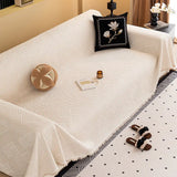 Modern Stripe Chenille Scratch-Resistant Sofa Protector Heavy-Duty Couch Cover