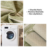 Natural Stripe Chenille Thickend Sofa Protection Washable Non-Slip Durable Couch Cover