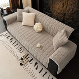 Waterproof One-Piece Cozy Flannel Sofa Protection Non-Slip Recliner Anti-Slip Couch Covers
