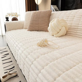 Waterproof One-Piece Cozy Flannel Sofa Protection Non-Slip Recliner Anti-Slip Couch Covers