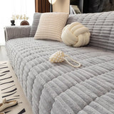 Waterproof One-Piece Cozy Flannel Sofa Protection Non-Slip Recliner Anti-Slip Couch Covers