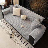 Waterproof One-Piece Cozy Flannel Sofa Protection Non-Slip Stretch Couch Cover