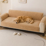 One-Piece Short Plush Comfortable Skin-Friendly Furniture Protection Reinforced Couch Cover - Puzzle