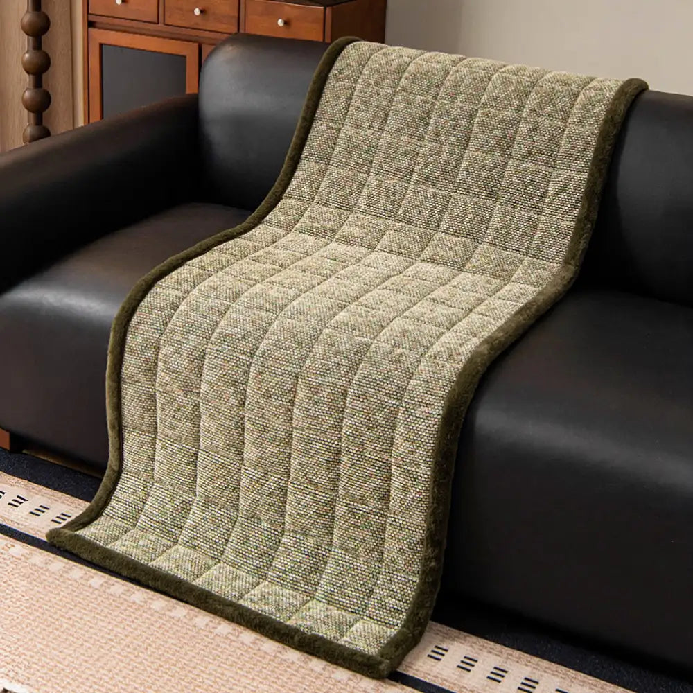 Pet-Friendly Chenille Textured One-Piece Non-Slip Waterproof Couch Cover with Frayed Edges