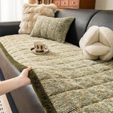 Pet-Friendly Chenille Textured One-Piece Non-Slip Waterproof Couch Cover with Frayed Edges