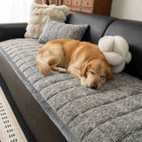 Pet-Friendly Chenille Textured One-Piece Non-Slip Waterproof Couch Cover with Frayed Edges