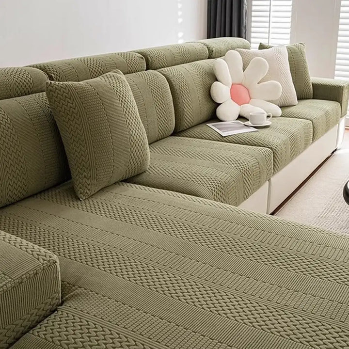 Polar Fleece Soft Antistatic Protection Sofa Stretch Full Wrap Sectional Cozy Couch Cover