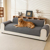 Quilted Square Simple Comfortable Sofa Protector Non-Slip Ultra-Soft Couch Cover