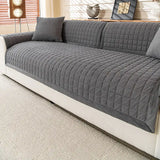 Quilted Square Simple Comfortable Sofa Protector Non-Slip Ultra-Soft Couch Cover