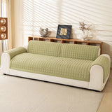 Quilted Square Simple Comfortable Sofa Protector Non-Slip Ultra-Soft Couch Cover