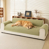Quilted Square Simple Comfortable Sofa Protector Non-Slip Ultra-Soft Couch Cover