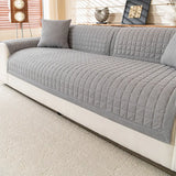 Quilted Square Simple Comfortable Sofa Protector Non-Slip Ultra-Soft Couch Cover