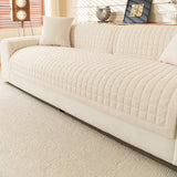 Quilted Square Simple Comfortable Sofa Protector Non-Slip Ultra-Soft Couch Cover