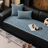 Square Corduroy Anti-Scratch Fabric Pet Friendly Non-Slip Cozy Couch Cover