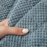 Square Corduroy Anti-Scratch Fabric Pet Friendly Non-Slip Cozy Couch Cover