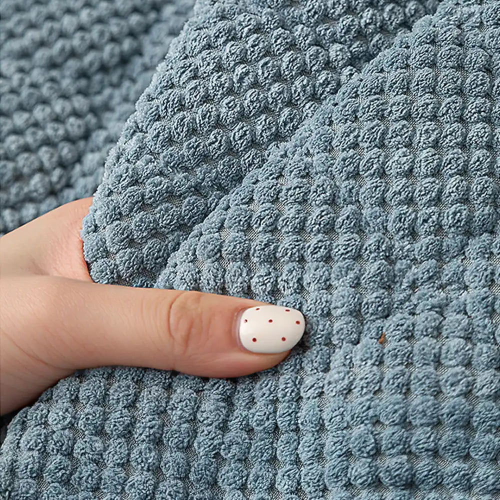 Square Corduroy Anti-Scratch Fabric Pet Friendly Non-Slip Cozy Couch Cover