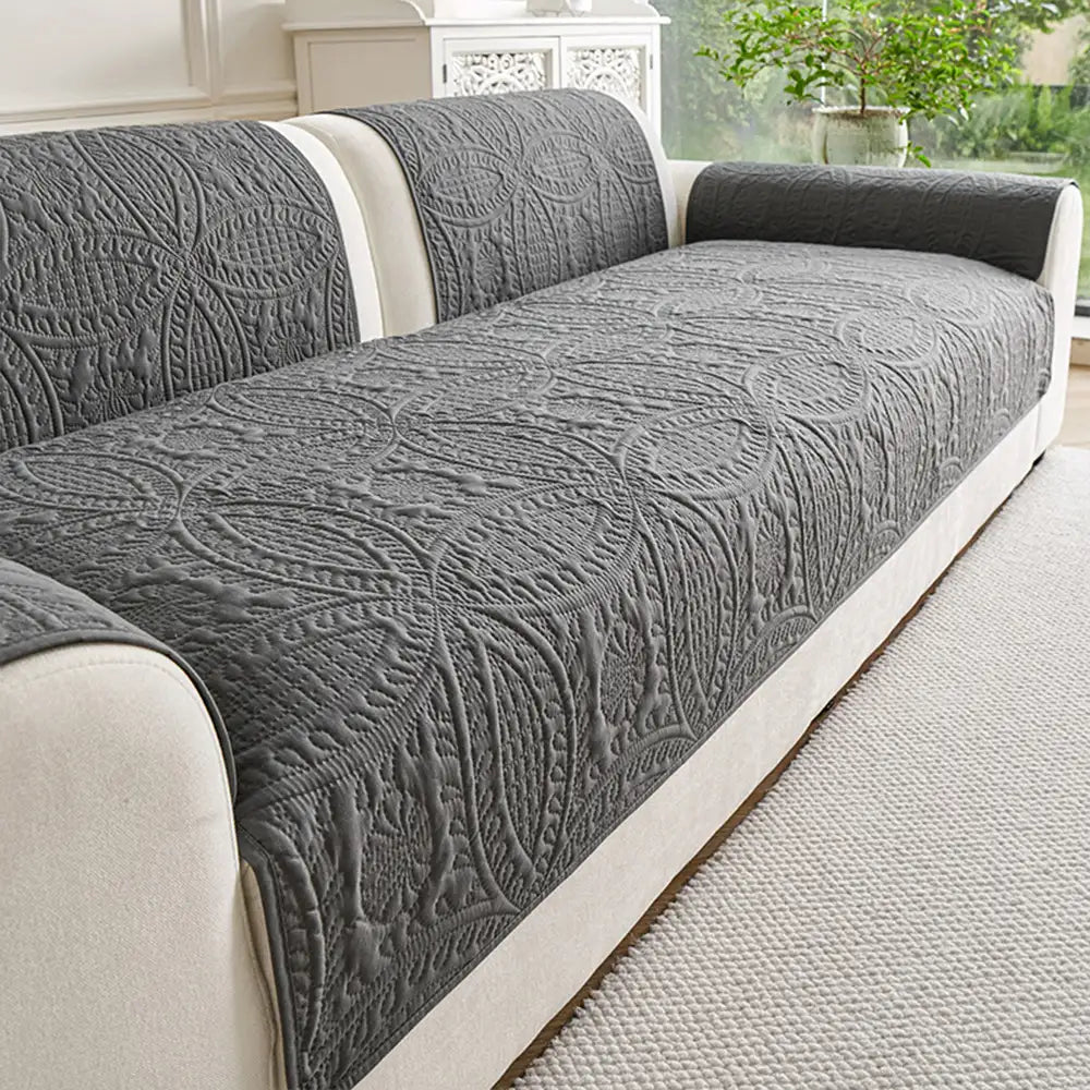 Water-Repellent Brushed Fabric All-Season Breathable Non-Slip Classic Couch Cover