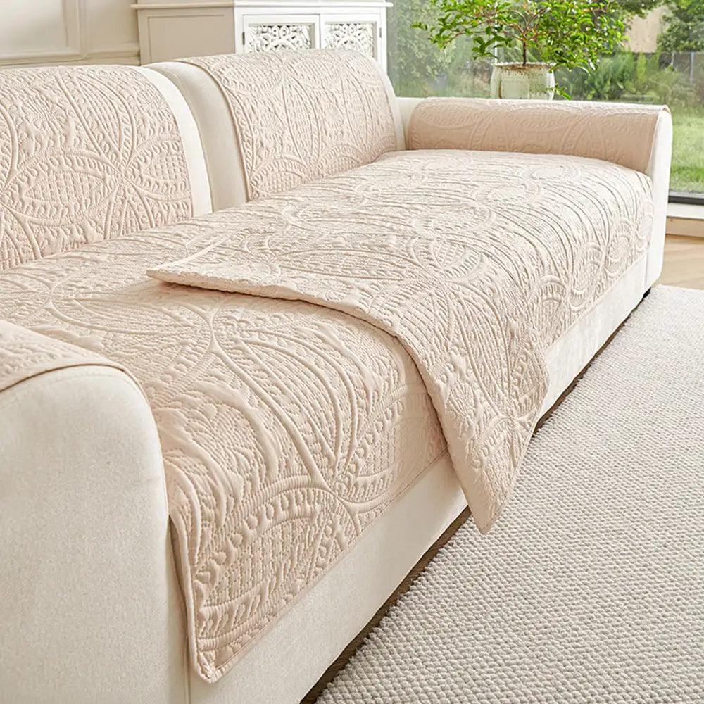 Water-Repellent Brushed Fabric All-Season Breathable Non-Slip Classic Couch Cover