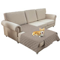 Waterproof & Non-Slip Diamond Quilted Pet Plush Couch Cover – Stylish Protection for Furniture