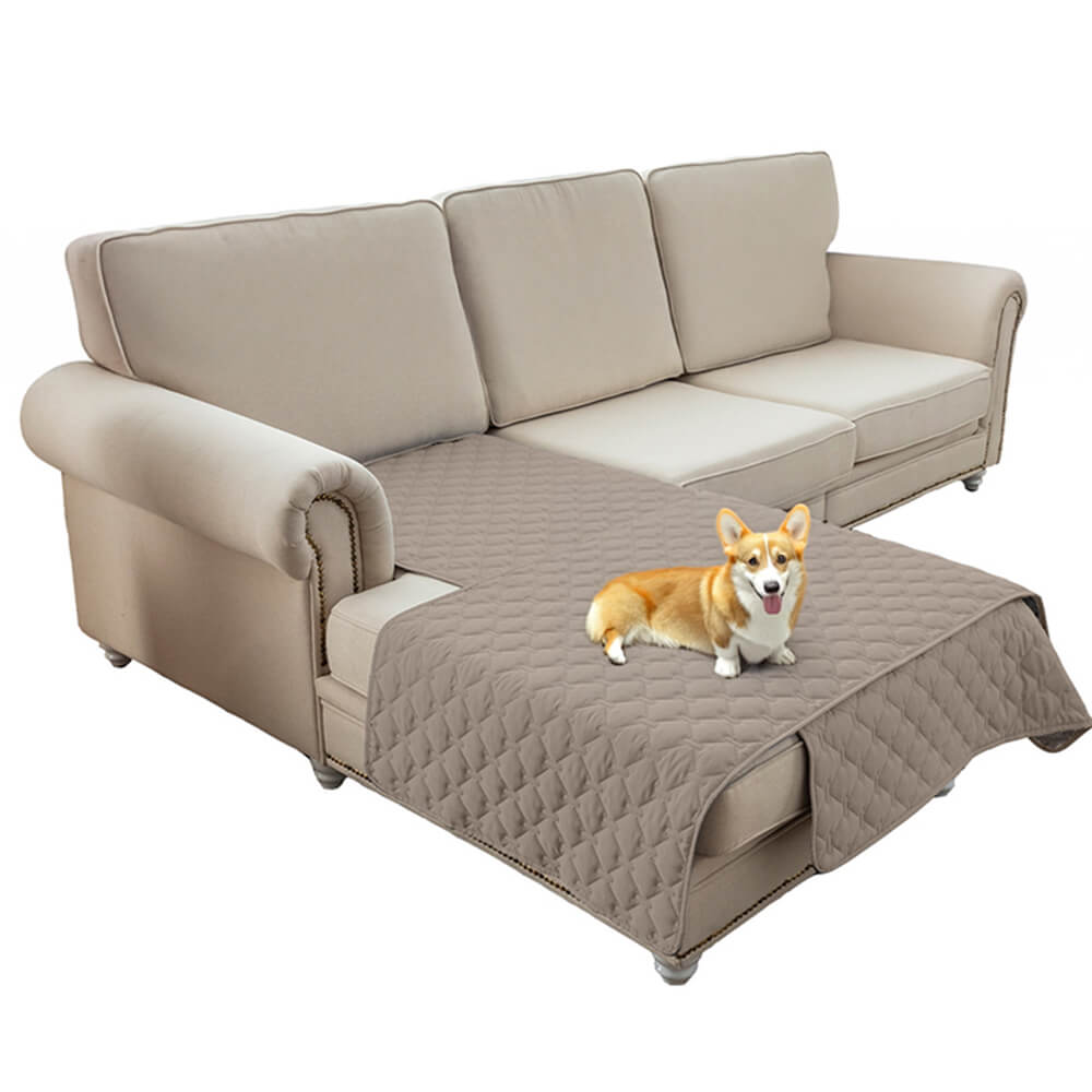 Waterproof & Non-Slip Diamond Quilted Pet Plush Couch Cover – Stylish Protection for Furniture
