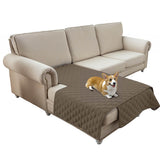 Waterproof & Non-Slip Diamond Quilted Pet Plush Couch Cover – Stylish Protection for Furniture