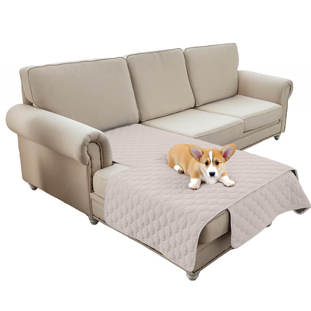 Waterproof & Non-Slip Diamond Quilted Pet Plush Couch Cover – Stylish Protection for Furniture