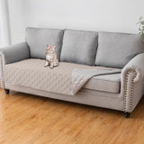 Waterproof & Non-Slip Diamond Quilted Pet Plush Couch Cover – Stylish Protection for Furniture