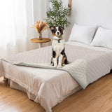 Waterproof & Non-Slip Diamond Quilted Pet Plush Couch Cover – Stylish Protection for Furniture
