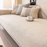Breathable Woven Cotton Linen Non-Slip Reinforced Couch Cover