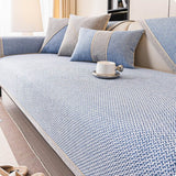 Breathable Woven Cotton Linen Non-Slip Reinforced Couch Cover