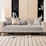Breathable Woven Cotton Linen Non-Slip Reinforced Couch Cover