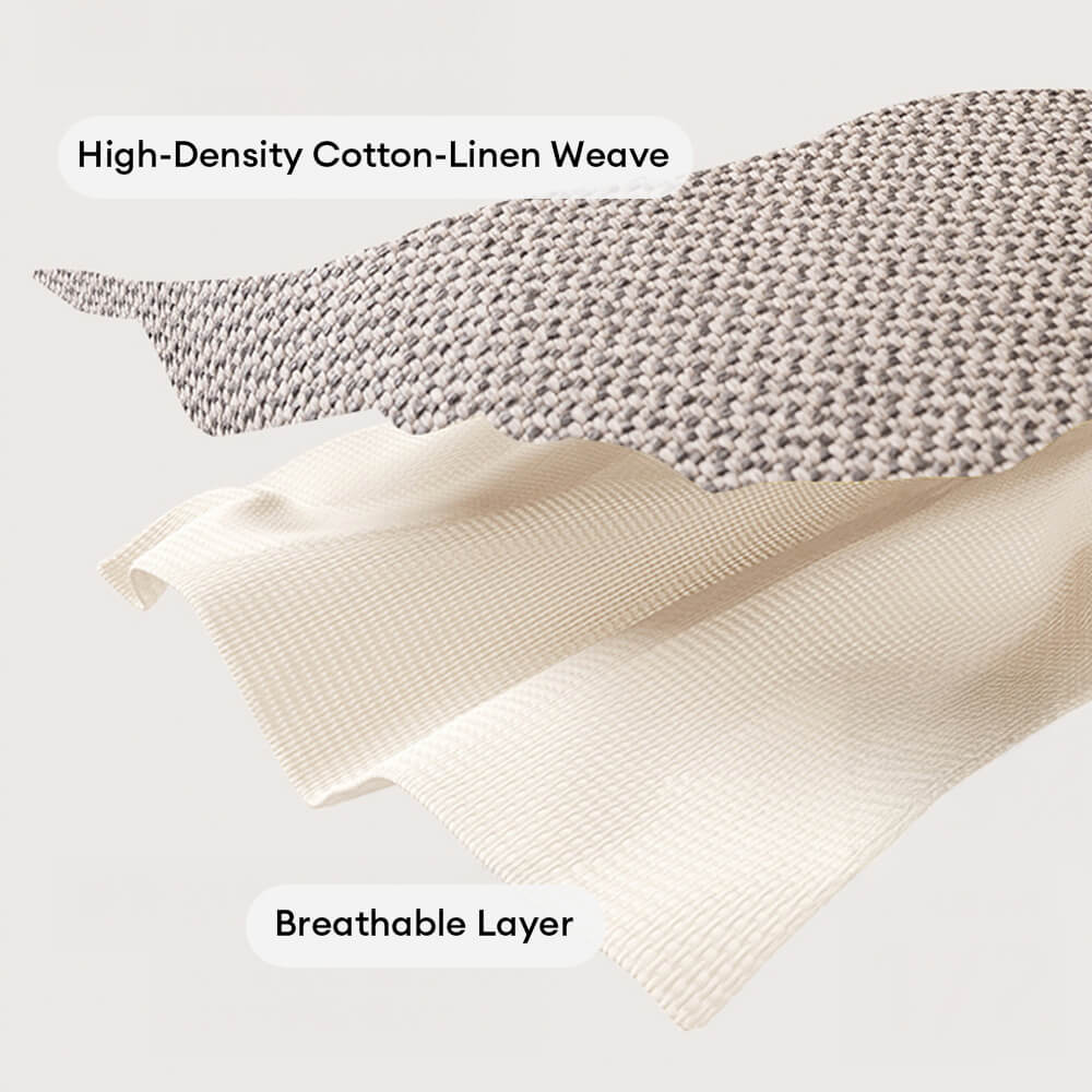 Breathable Woven Cotton Linen Non-Slip Reinforced Couch Cover
