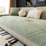 All Season Nordic Style Carved Plush Decorative Non-Slip Cozy Couch Cover