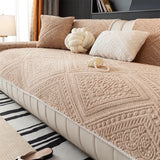 All Season Nordic Style Carved Plush Decorative Non-Slip Cozy Couch Cover