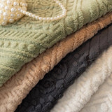 All Season Nordic Style Carved Plush Decorative Non-Slip Cozy Couch Cover
