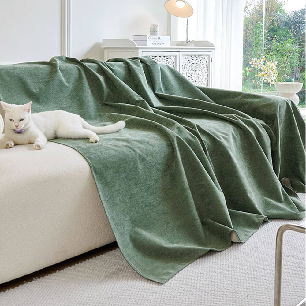 Soft and Waterproof Scratch-Resistant Non-Linting Throw Heavy-Duty Couch Cover
