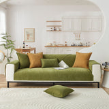 Herringbone Chenille Fabric Furniture Protector Plush Couch Cover