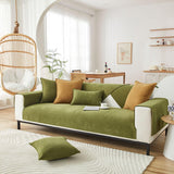 Herringbone Chenille Fabric Furniture Protector Plush Couch Cover