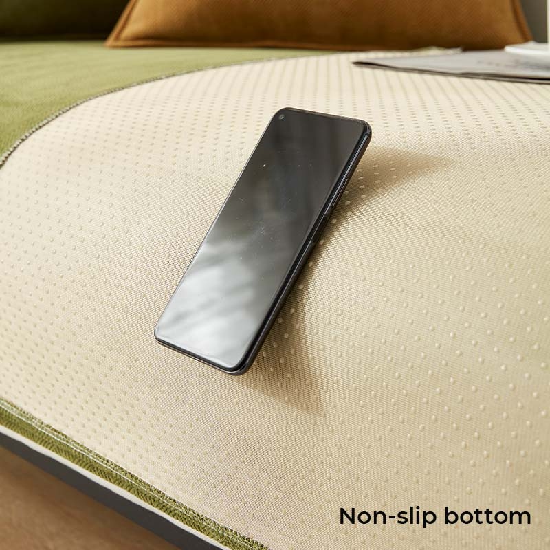 Herringbone Chenille Fabric Furniture Protector Plush Couch Cover