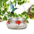 Hummingbird Feeder | Clear ABS Reservoir with Flower Ports | Elegant Outdoor Decor
