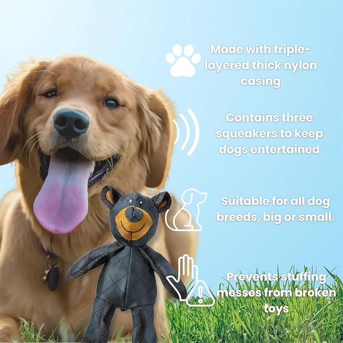 Indestructible Dog Toy | Durable Heavy Chewer Bear | Safe Fun Playtime for Aggressive Chewers 4