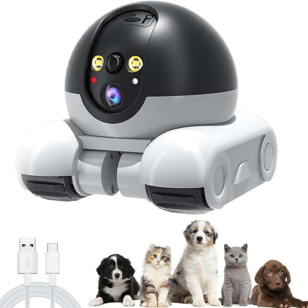 Indoor Pet Camera | 1080P HD Mobile Dog and Cat Monitoring System | Interactive and Compact 3