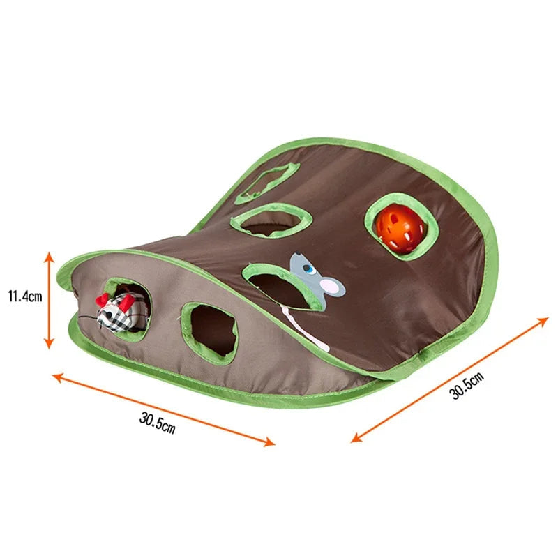 Interactive Cat Toy | 9-Hole Tunnel Mice Game | Engaging and Durable 2