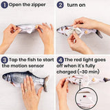 Interactive Cat Toy | USB Rechargeable Plush Fish | Engaging Durable Design for Active Play 2