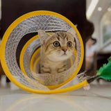 Interactive Cat Tunnel | Collapsible S-Type Design for Engaging Play 2
