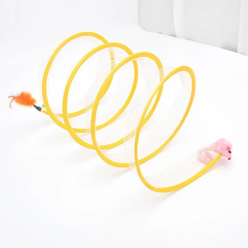 Interactive Cat Tunnel | Collapsible S-Type Design for Engaging Play 5