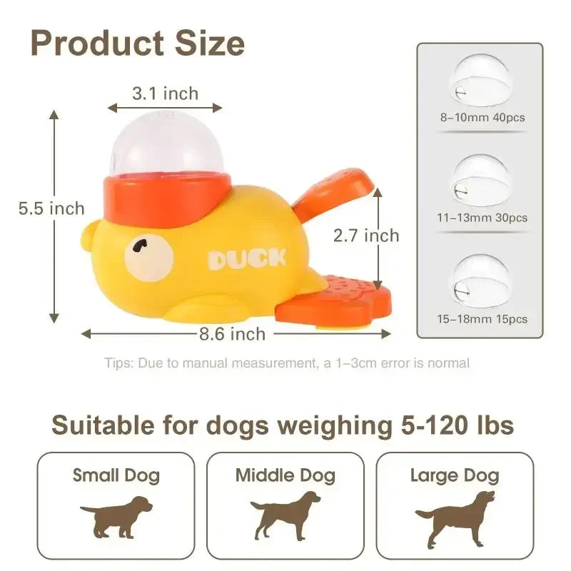 Interactive Dog Puzzle Feeder | Engaging Slow-Feed Duck Design 2